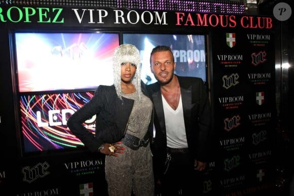 Kelis et Jean-Roch au VIP Room, à Saint-Tropez, le 17 août 2010