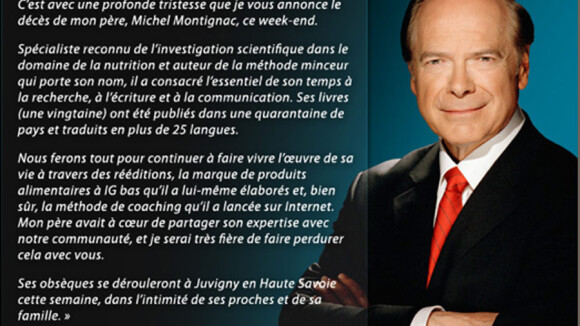 Michel Montignac : Le célèbre nutritionniste est décédé... (réactualisé)