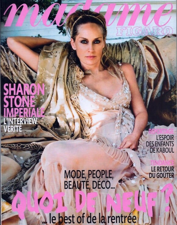 Sharon Stone en couverture de Madame Figaro