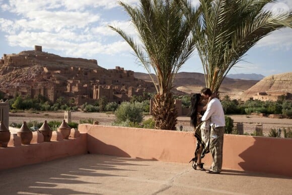 Matthias Pohl, le vainqueur de Secret Story 2, avec sa fiancee Gabriella en vacances a Ouarzazate au Maroc le 11 aout 2010