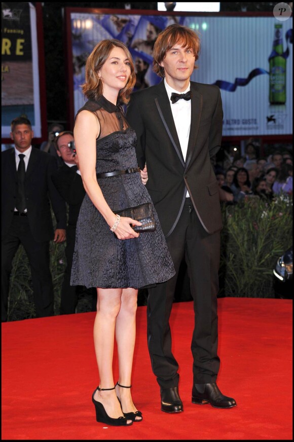 Sofia Coppola et Thomas Mars, à l'occasion de l'avant-première de Somewhere, lors de la 67e Mostra de Venise, le 4 septembre 2010.