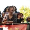 Manifestation de Jane Birkin et Régine sous les fenêtres du ministère de l'immigration