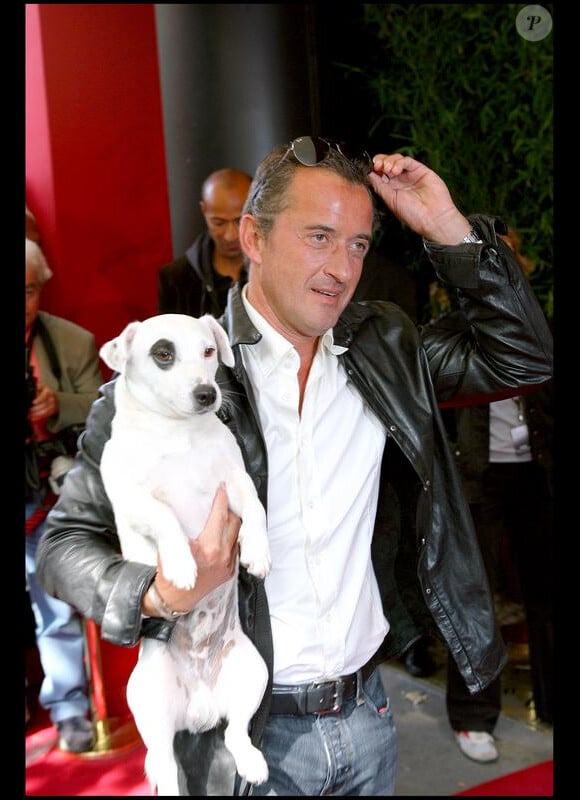 Christophe Dechavanne et son chien Adeck