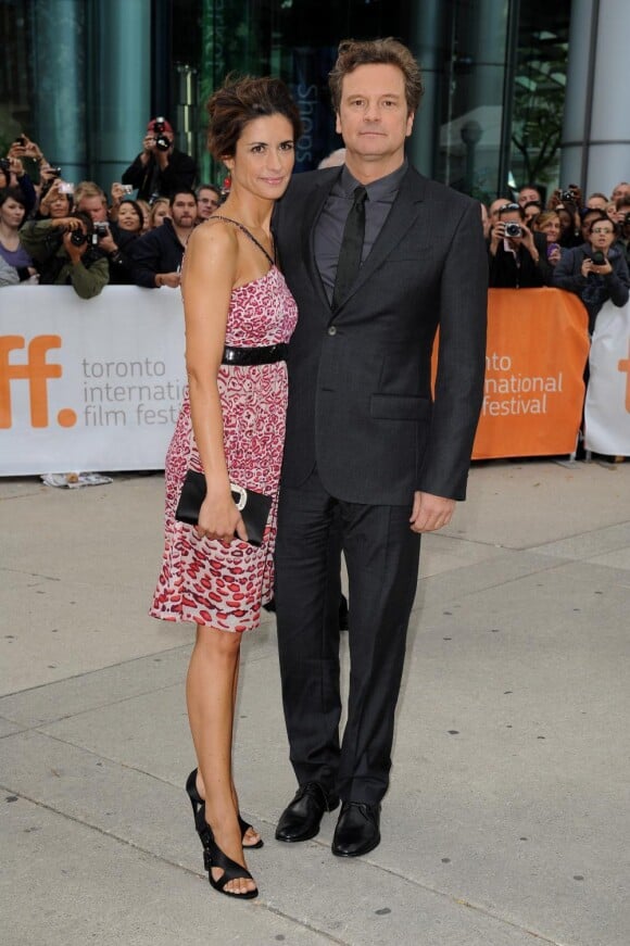Colin Firth et sa femme Livia Giuggioli à la présentation du film The King's Speech, au Festival du film à Toronto