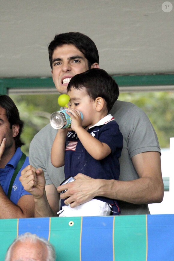 Le 12 septembre, le footballeur brésilien du Real et son fils de deux ans assistaient au Trofeo el Corte Inglés de jumping.