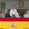 Le 12 septembre, l'infante Elena d'Espagne assistait, en sa qualité de présidente de l'événement, au Trofeo el Corte Inglés de jumping, avec sa fille Victoria et sa tante Pilar.