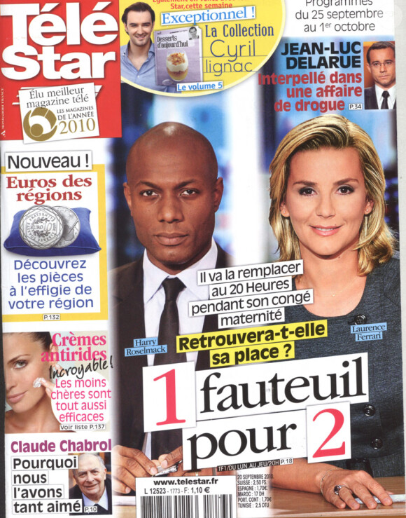 Couverture de Téléstar en kiosques le 20 septembre 2010