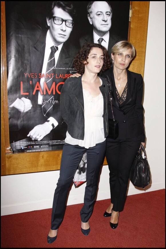 Eva Jospin et Melitta Toscan du Plantier, à l'occasion de l'avant-première de Yves Saint Laurent - Pierre Bergé : L'amour fou, qui s'est tenue au cinéma L'Arlequin, à Paris, le 20 septembre 2010.
