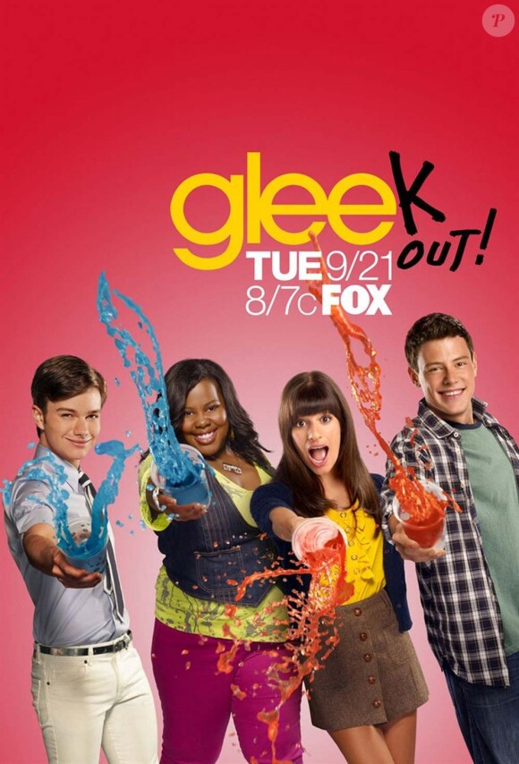 Chris Colfer, Amber Riley, Lea Michele et Cory Monteith... stars de Glee