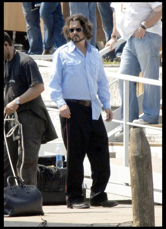 Johnny Depp sur le tournage de The Tourist