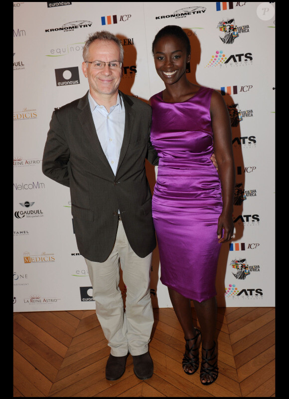 Thierry Frémaux et Aïssa Maïga au 4e Gala organisé au profit de l'association Maïsha Africa. Lyon, le 3 octobre