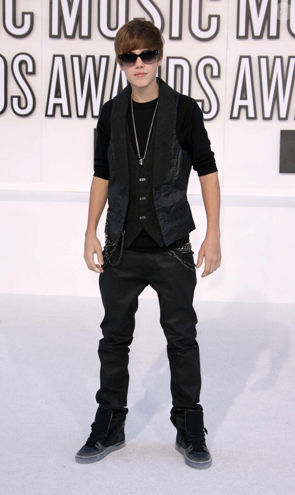 Justin Bieber aux MTV Video Music Awards, Los Angeles, le 12 septembre 2010
