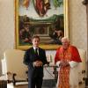 Nicolas Sarkozy rencontre Benoit XVI au Vatican, le 8 octobre 2010