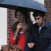 Raul et sa femme Mamen Sanz promènent leur fille Maria, 10 mois, à Dusseldorf, en Allemagne, le 24 septembre 2010