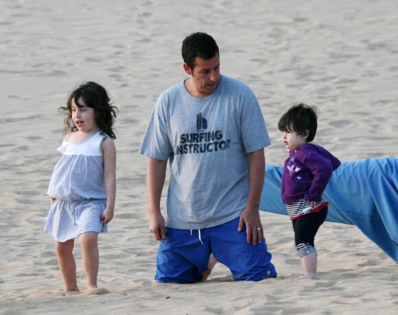 Adam Sandler et sa fille de 4 ans, Sadie, en avril 2010.