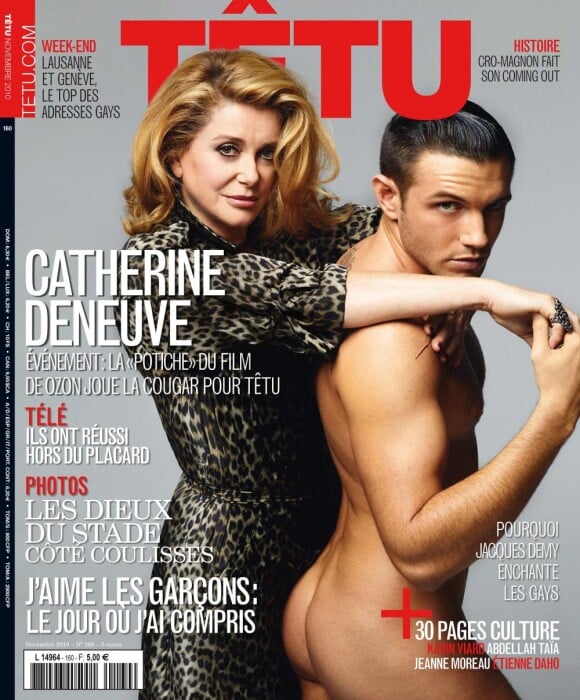 Catherine Deneuve en couverture de Têtu du mois de novembre 2010