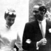 Mariage d'Audrey Hepburn avec Mel Ferrer en Suisse, le 25 septembre 1954