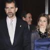 Letizia d'Espagne et le prince Felipe à Oviedo lors des Prince of Asturias awards. Le 22/10/10