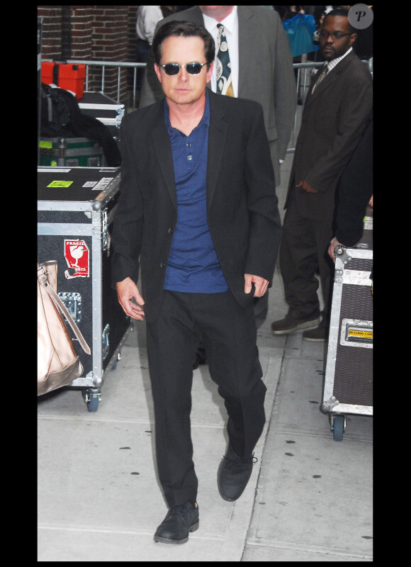 Michael J. Fox arrive chez Letterman pour les 25 ans de "Retour vers le futur" (25 octobre 2010)