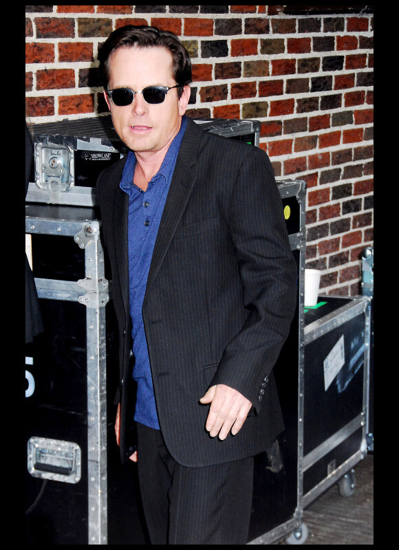 Michael J. Fox arrive chez Letterman pour les 25 ans de "Retour vers le futur" (25 octobre 2010)