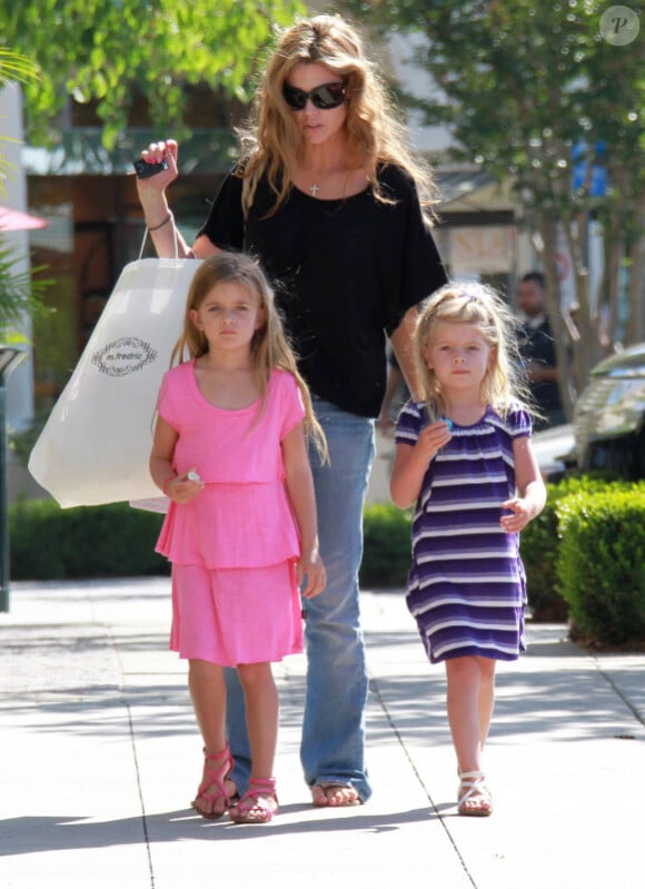 Denise Richards et ses filles Sam et Lola Rose nées de son union avec Charlie Sheen