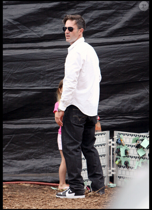 David Arquette et sa fille Coco lors de leur balade "à la recherche de la citrouille idéale" à Los Angeles.