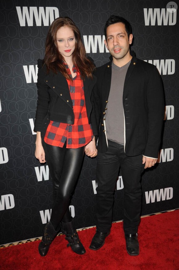 Coco Rocha et son époux lors de la soirée WWD à Los Angeles le 2 novembre 2010