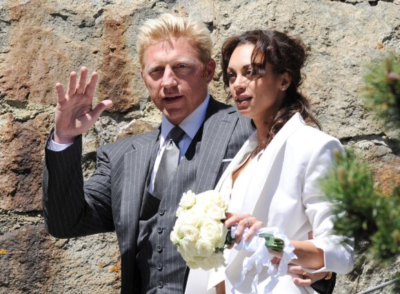 Boris Becker et sa femme Lilly lors de leur mariage en juin 2009