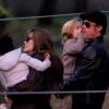 Brad Pitt et Angelina Jolie se sont rendus avec leurs quatre aînés dans un parc à Budapest en Hongrie le 5 novembre 2010, ville où Angie a démarré le tournage de sa première réalisation