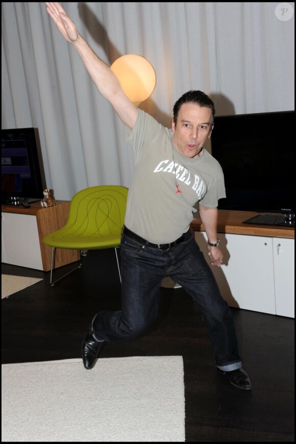 Philippe Vandel à l'occasion du lancement de la nouvelle console Kinect pour X Box 360 chez Microsoft à Paris, le 9 novembre 2010