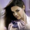 Julia Restoin-Roitfeld lors du shooting Ultra-Lavande pour Lancôme