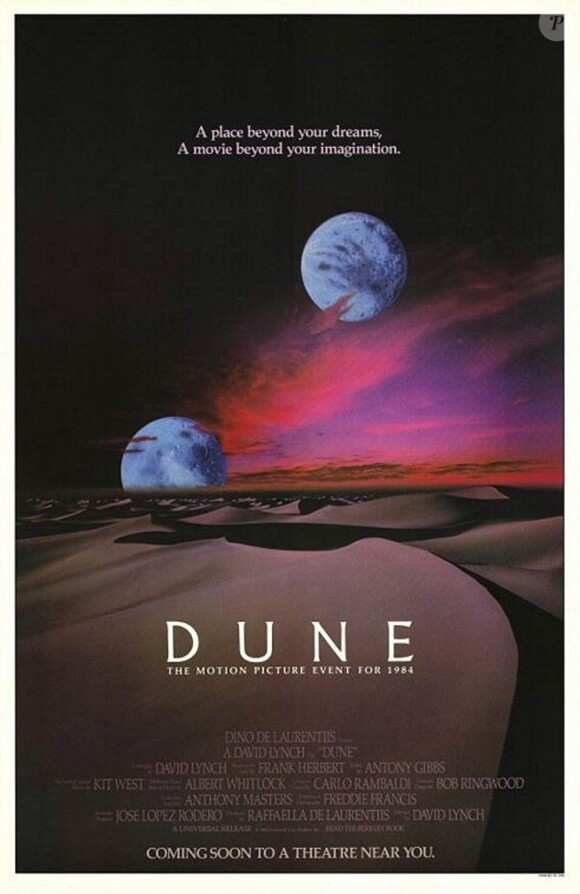 L'affiche de Dune, produit par Dino de Laurentiis.
