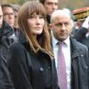 Carla Bruni lors des commémorations du 11 novembre à Paris, au pied de la statue de Georges Clemenceau.