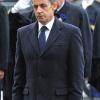 Nicolas Sarkozy lors des commémorations du 11 novembre à Paris, au pied de la statue de Georges Clemenceau.