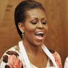 Michelle Obama en Allemagne le 11 novembre. Elle a joué la chef de cantine sur une base militaire.