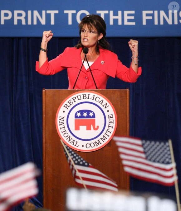Sarah Palin en plein campagne pour les élections législatives en octobre 2010