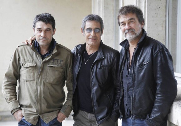 Philippe Guillard, Gérard Lanvin et Olivier Marchal lors de la 19e édition du Festival du Film de Sarlat, où ils ont présenté Le Fils à Jo, qui a remporté le Grand Prix, le 14 novembre 2010.