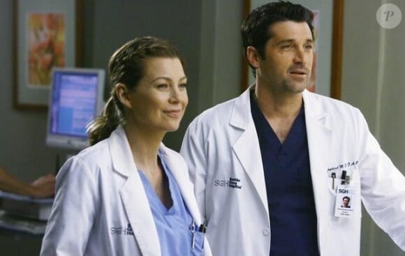 Meredith (Ellen Pompeo) et Derek (Patrick Dempsey) dans Grey's Anatomy