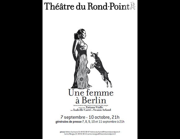 La pièce Une femme à Berlin avec l'actrice Isabelle Carré