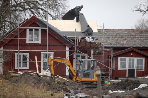 Elin Nordegren, ex-épouse de Tiger Woods, dépense des millions d'euros pour faire renconstruire sa maison d'été à Falgaro sur l'île aux oiseaux près de Stockholm le 18 novembre 2010