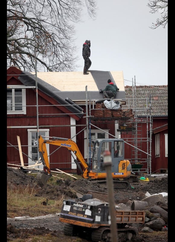 Elin Nordegren, ex-épouse de Tiger Woods, dépense des millions d'euros pour faire renconstruire sa maison d'été à Falgaro sur l'île aux oiseaux près de Stockholm le 18 novembre 2010