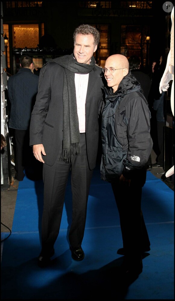 Will Ferrell et Jeffrey Katzenberg à l'occasion de l'avant-première de Megamind, à l'UGC Normandie, sur les Champs-Elysées, à Paris, le 29 novembre 2010.
