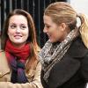 Leighton Meester et Blake Lively, sur le tournage de Gossip Girl à New York, le 30 novembre 2010.