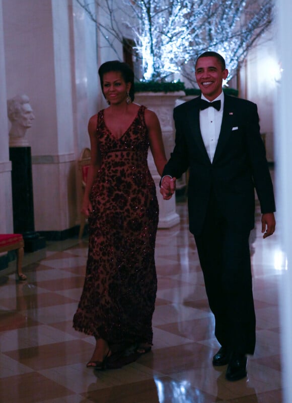 Michelle et Barack Obama lors de la remise des 33e honneurs du Kennedy Center à Washington le 5 décembre 2010