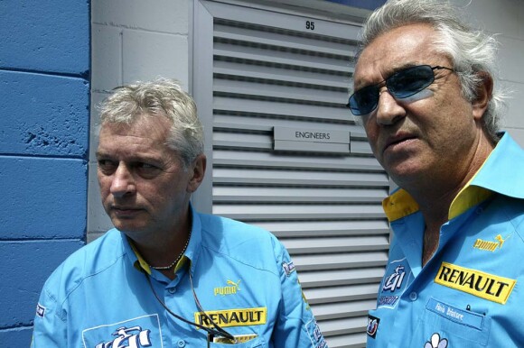 Flavio Briatore et Pat Symonds quand ils étaient chez Renault F1, en 2006