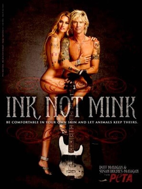 Duff McKagan et sa femme Susan posent pour une campagne de la PeTA.