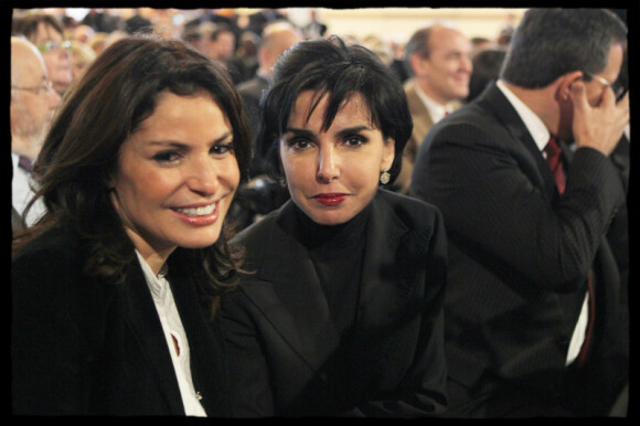 Nadia d'Alincourt et Rachida Dati lors du Conseil National de l'UMP, à la Porte de Versailles, le 11 décembre 2010.