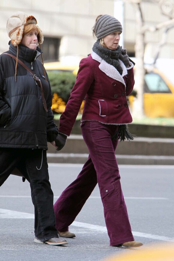 Cynthia Nixon et sa girlfriend Christine Marinoni à New York, le 15 décembre 2010