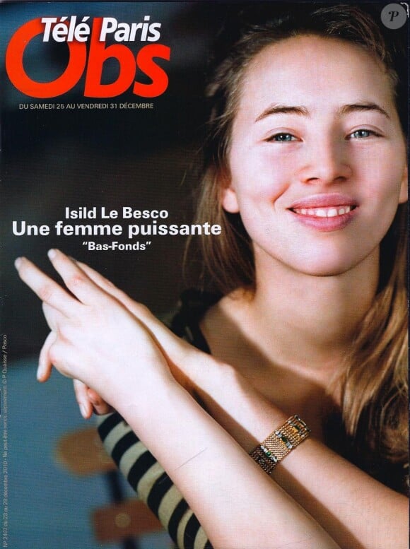 Isild Le Besco, en couverture du TéléObs du 25 décembre