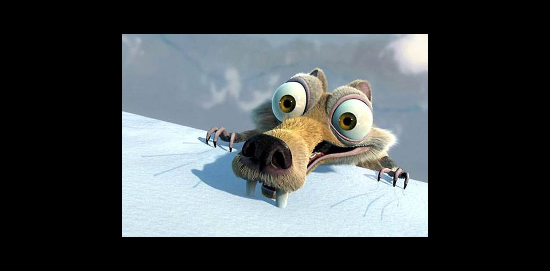 L ge de glace en attendant le 4 regardez scrat faire des siennes en
